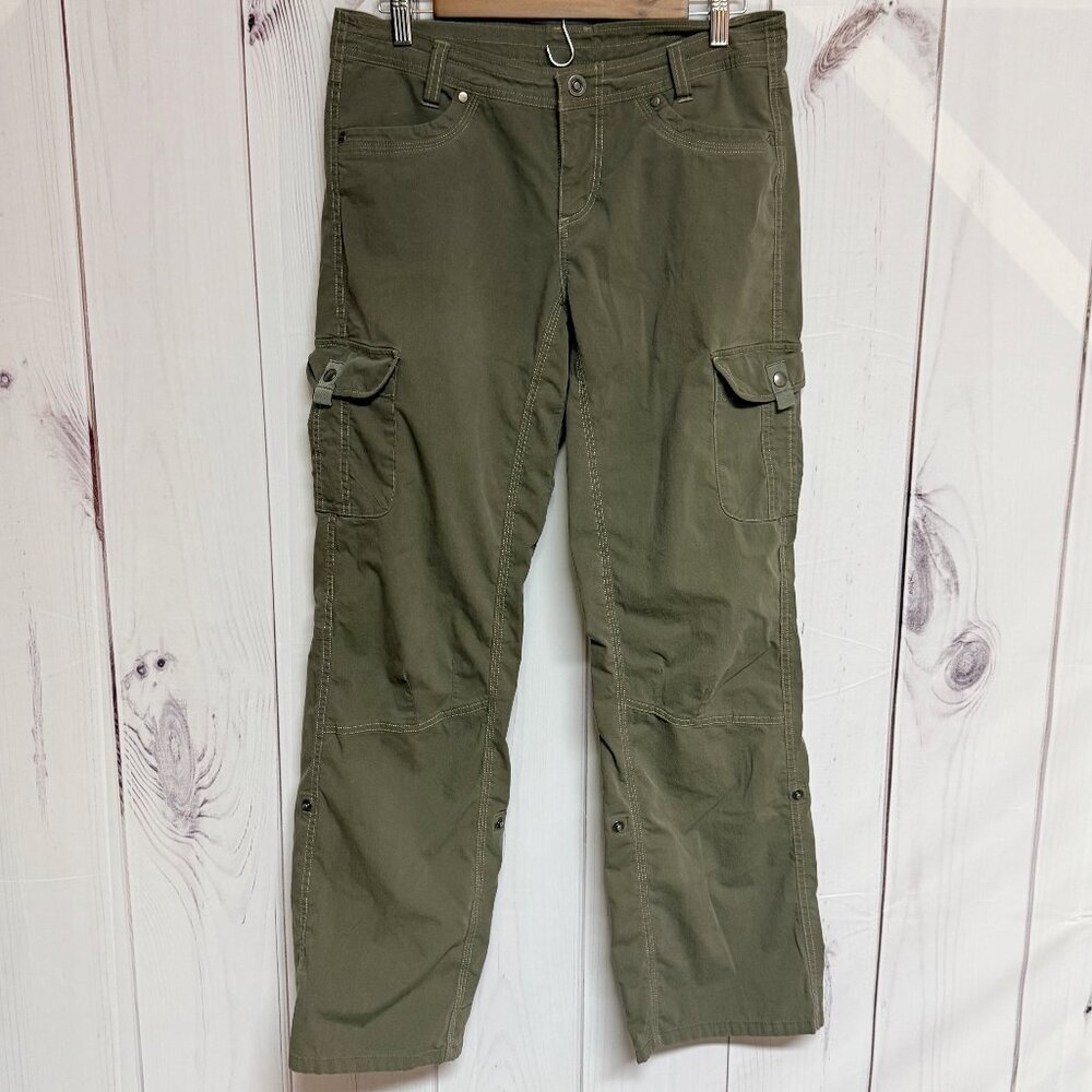 KÜHL Women’s Splash Pants 10 Olive Green Vintage‎ Patina Dye EUC